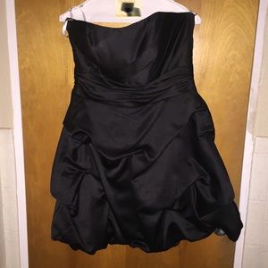 Black Strapless Homecoming Dress